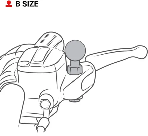 Vista 4 de RAM Mounts - Adaptador de bola con poste roscado M10 X 1.25" con bola de tamaño B de 1 pulgada RAM-B-349U
