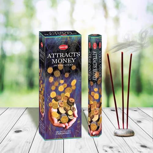 Vista 2 de Atrae dinero - Caja de seis tubos de 0.71 oz - HEM Incense