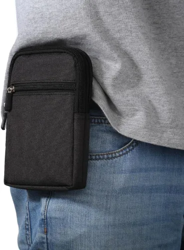 Vista 5 de Bolsa universal para teléfono celular, riñonera multiusos, para la cintura, para deportes al aire libre, funda para llevar teléfonos móviles
