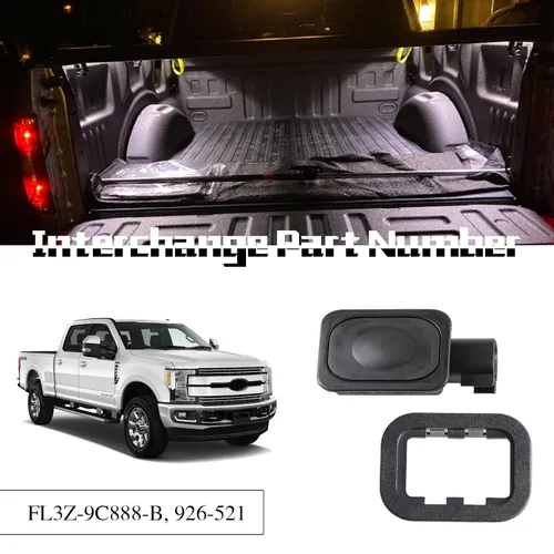 Vista 5 de FUSCH Nuevo Interruptor de Luz para Lámpara de Cama de Carga Trasera Compatible con Ford F150 2015-2023 Super Duty F250 F350 2017-2023 F450 F550