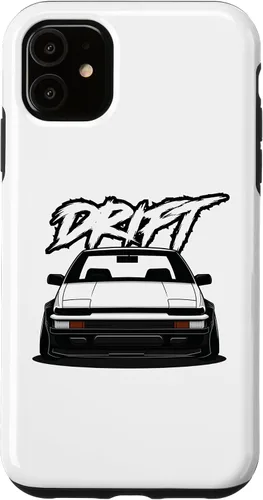 Vista 8 de iPhone 12 Pro Max JDM Drift Anime Manga Car Hachiroku, una funda de carreras para autos de postura 86
