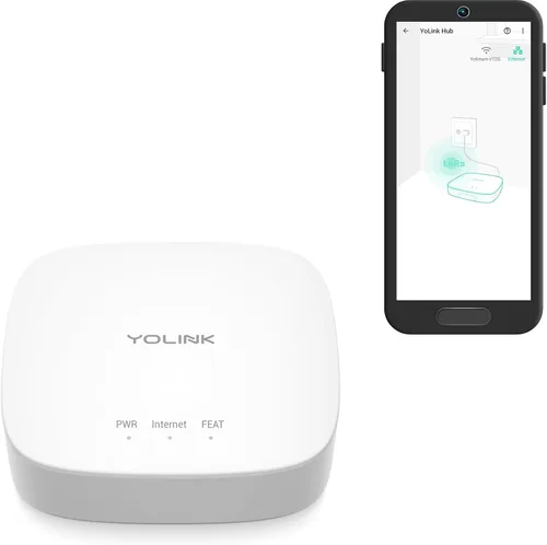 Vista 10 de YoLink Hub 3 Smart Home Gateway: 4G LTE Cellular ($6.99 de tarifa mensual), WiFi, Ethernet, respaldo de batería Instalación Plug & Play sin