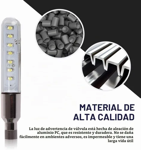 Vista 2 de 2 piezas de luces LED para rueda de bicicleta, luces impermeables para radios de bicicleta, luz de válvula de neumático de bicicleta con cambio