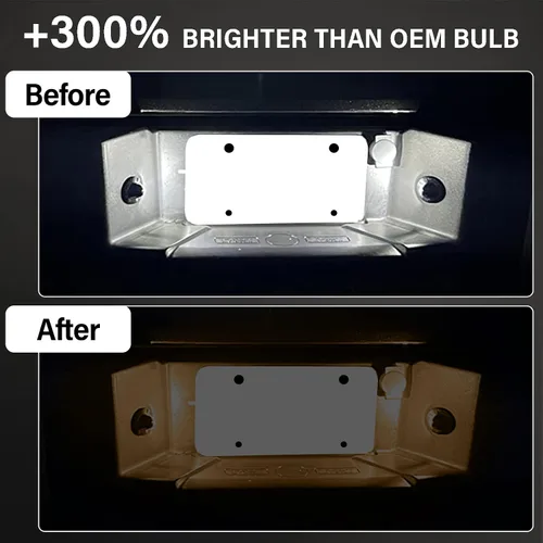 Vista 3 de Luces LED para placa de matrícula compatibles con Ford F150 F250 F350 F450 F550 Bronco Ranger, 6500 K blanco parachoques trasero etiqueta carcasa