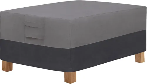 Vista 18 de Easy-Going Funda otomana para exteriores, funda impermeable para otomana de patio, funda resistente para muebles de exterior con asas acolchadas