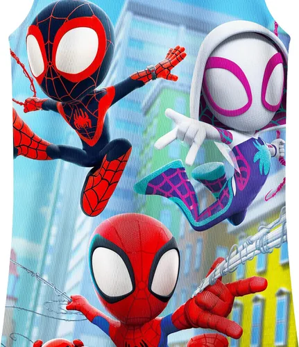 Vista 2 de sunmond Super Hero Dress Costume For Girls Toddler Casual Dress Cartoon Kids Costume