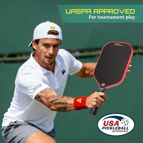 Vista 2 de Juego de palas de pickleball aprobadas por USAPA T700 de fibra de carbono con pala de pickleball para principiantes, raqueta de pickleball Core