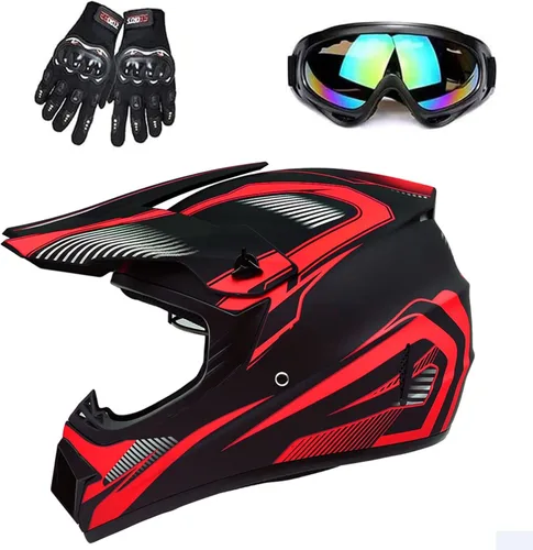 Vista 9 de Casco para adultos de 4 ruedas, casco de motocross DOT/FMVSS-218, cómodo y transpirable, casco completo para locomotoras utilizadas en todas