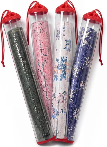 Vista 10 de 4 piezas de 33.5" transparente Mahjong Mat Bag, negro, cremallera