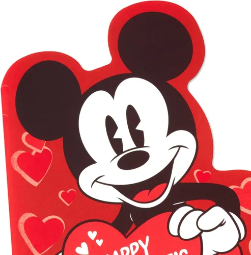 Vista 3 de Hallmark - Tarjetas de San Valentín de Disney con sobres, paquete de 4 (Mickey Mouse)