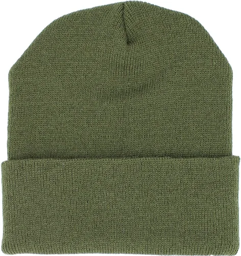 Vista 24 de KBETHOS Made in USA - Gorro de punto acrílico doblado con puños para hombre y mujer, color liso, unisex, frío 1. Gorro largo sólido negro