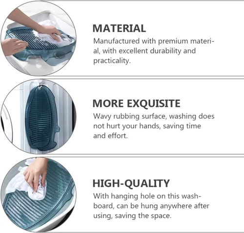 Vista 8 de 1pc Mini Washboard Underwear Washing Machine Wash Board Small Lavadora Portátil Small Washer Machine Small Washing Machine Portable Plastic Thicken