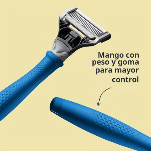 Vista 5 de Harry's Maquinilla de afeitar original para hombres - Mango de afeitar y Mango Azul Índigo
