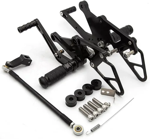 Vista 7 de Motocicleta aluminio repuestos Estriberas trasero Sets reposapiés apto para Yamaha MT-07 2013 2014 2015 2016 2017 (negro)