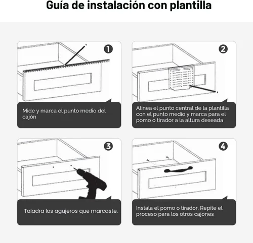 Vista 6 de Ravinte Herramienta de plantilla para manija de gabinete, perilla de cajón, montaje de taladro para guía de hardware, 1 paquete