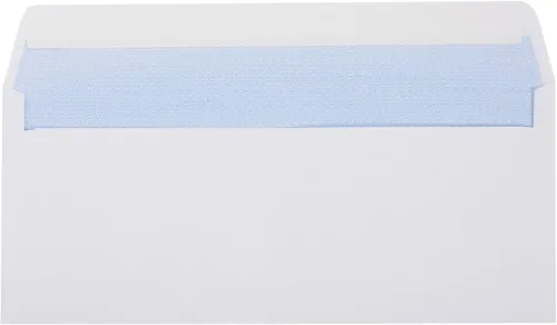 Vista 3 de Sobres 500#10 SELF SEAL para negocios, diseño de ventana única, patrón de tinte de seguridad para correo seguro, facturas, estados de cuenta