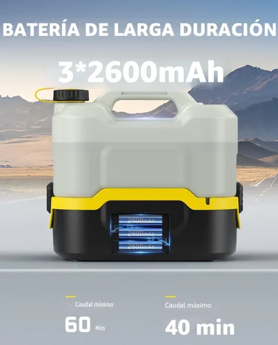 Vista 8 de Fanttik NB8 Nano pulverizador eléctrico inalámbrico portátil con tanque de 2.1 galones, cabezal de pulverización retráctil, batería de litio de 2600
