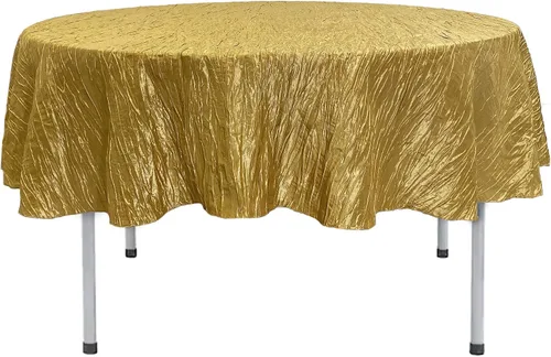 Vista 51 de YOUR CHAIR COVERS - Mantel redondo de 90 pulgadas con arrugas color rubor de tafetán – Elegante mantel brillante para bodas, fiestas y eventos