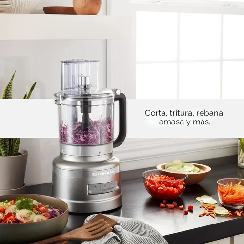 Vista 3 de KitchenAid - Procesador de alimentos de 13 tazas - KFP1318 All-in-One Storage Solution, Chop, Shred, Knead and Mix. Adjust Slicing Thickness