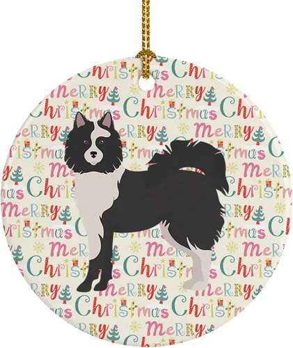 Vista 63 de Caroline's Treasures Abyssinian Sand Terrier - Adorno de cerámica para colgar en el árbol de Navidad, para el hogar, Navidad, fiestas, regalo, 3