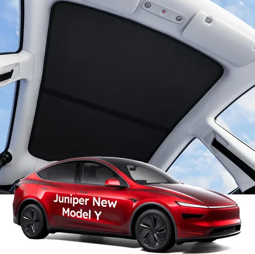 Vista 16 de Wigoo Para Tesla Model Y Accesorios Parasol Techo, Interior Negro