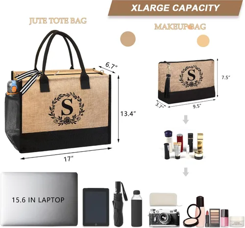 Vista 42 de BeeGreen Bolsa personalizada para mujeres, mamá, profesora, amigas, hermana, bolsas de regalo con bolsa de Comestic