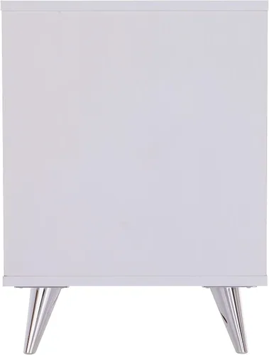 Vista 5 de SEI Furniture Oren - Mesita de noche con cajones, color blanco (AMZ2486FH)