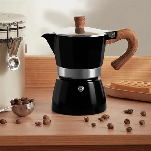 Vista 8 de Moka Pot - Máquina de café expreso para café cubano rico y café expreso de estilo italiano, percolador de aluminio de 3 tazas, experiencia