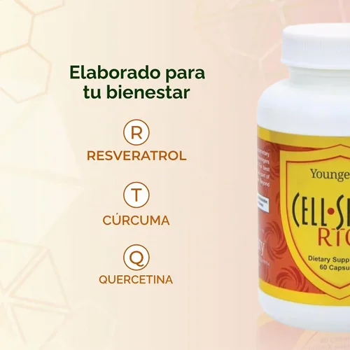 Vista 5 de Resveratrol Cúrcuma Quercetina RTQ Cell Shield - 60 Cápsulas (Paquete de 2)