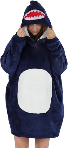 Vista 16 de Wearable Blanket Hoodie, Oversized Flannel Comfy Sweatshirt for Adults,Warm Cozy Hooded Body Blanket