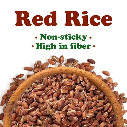 Vista 5 de Food to Live Arroz rojo, 1 libra, arroz entero, sabor a nuez, textura suave, antiadherente, vegano. Buena fuente de proteínas y antioxidantes.