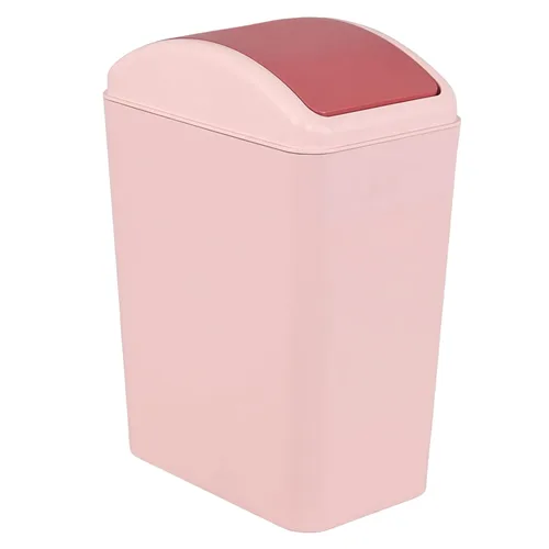 Vista 8 de Cand - Cubo de basura de plástico con tapa abatible (4 galones) de 16 litros, color negro