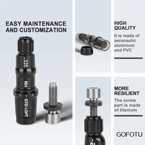 Vista 6 de Golf Shaft Adapter Sleeve .335 Tip Driver Fairway RH Compatible with Taylormade Qi4D,Qi35,Qi10,M1 M2 M3 M4 M5 M6 SIM SIM2 R15, Stealth2