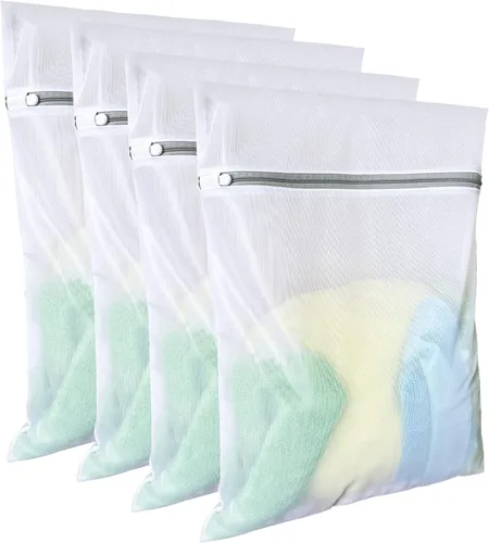 Vista 7 de Bolsas de lencería para lavar prendas delicadas, bolsas de lavandería de malla fina pequeñas, 3 piezas (1 grande, 1 mediana, 1 pequeña)