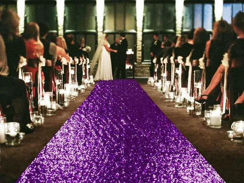 Vista 19 de ShinyBeauty Pasillo de Lentejuelas Negras Brillantes de 2 pies x 15 pies Alfombra Brillante para Bodas, Graduaciones, Fiestas, Alfombra Negra
