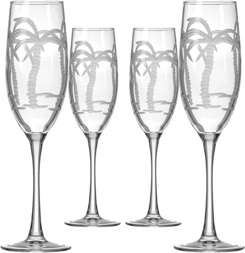 Vista 22 de Rolf Glass Copa de vino con globo de palmera, copas de vino tinto de 18 onzas, sin plomo, cristal grabado con rueda de diamante, diseño de palmera