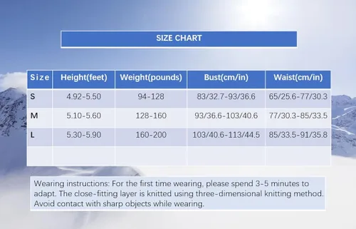 Vista 5 de TWKXL UW Ropa de compresión de secado rápido, ropa de compresión para esquí, ropa interior térmica para hombres y mujeres