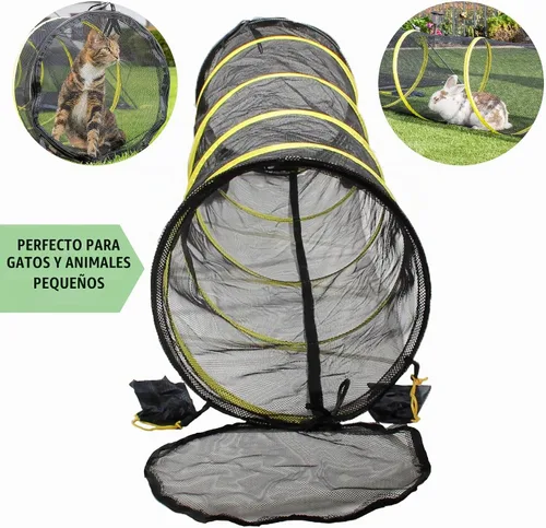 Vista 8 de Outback Jack Cerca exterior para gatos de casa (tienda de campaña portátil, tienda de campaña al aire libre, túnel y casa de juego) Carpas