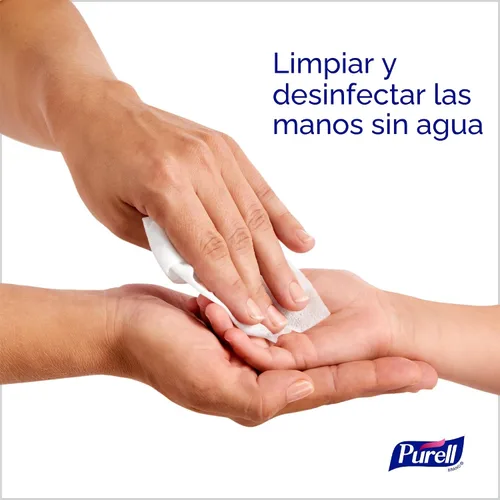 Vista 3 de Purell Bote de toallitas desinfectantes para manos, aroma limpio, 6 paquetes x 40 unidades, 9120-06-CMR