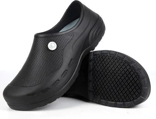 Vista 7 de Slip Resistant Work Shoes for Men and Women, Waterproof EVA Nursing Shoes and Chef Clogs, Oil-Resistant Non-Slip Food Service Footwear for Kitchen