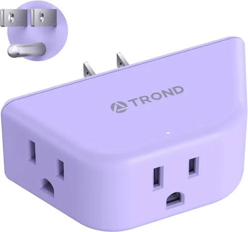 Vista 28 de TROND Extensor de salida con USB, divisor de pared con 2 tomas AC, 3 puertos USB, adaptador de enchufe de pared de diseño de 3 lados, elementos