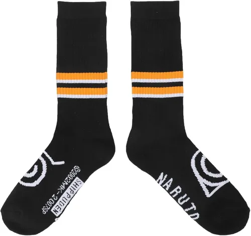 Vista 5 de Bioworld Naruto Shippuden Naruto Eating Ramen - Calcetines deportivos para hombre, Negro