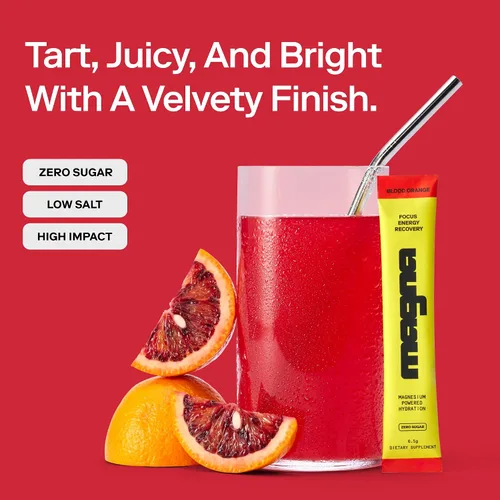 Vista 2 de MAGNA Electrolyte Powder Drink Mix for Hydration 28 Servings, Blood Orange Electrolyte powder packets support everyday hydration with refreshing
