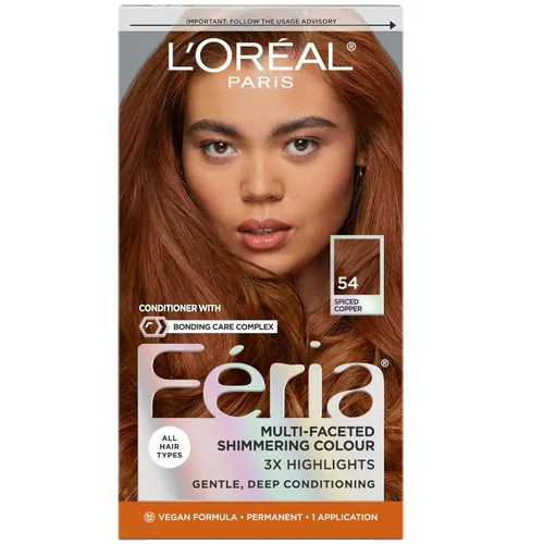 Vista 71 de L'Oreal Paris Feria - Tinte permanente brillante multifacético para el cabello, tinte de alta intensidad para reflejos 3X, 10 negro azabache