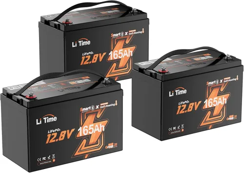 Vista 26 de Litime Batería de litio Xtra Mini LiFePO4 de 12V 100Ah para RV, cámper