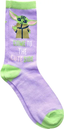 Vista 5 de STAR WARS JuniorsLadies Baby Yoda Crew Socks 5 Pair Pack Size 4-10