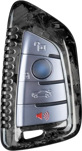 Vista 8 de Funda de llavero de fibra de carbono genuina para BMW Serie 2, 3, 5, 6, 7, GT5, M4, M5, X1, X2, X3, X5, X5M, X6, X6M, X7, llavero inteligente