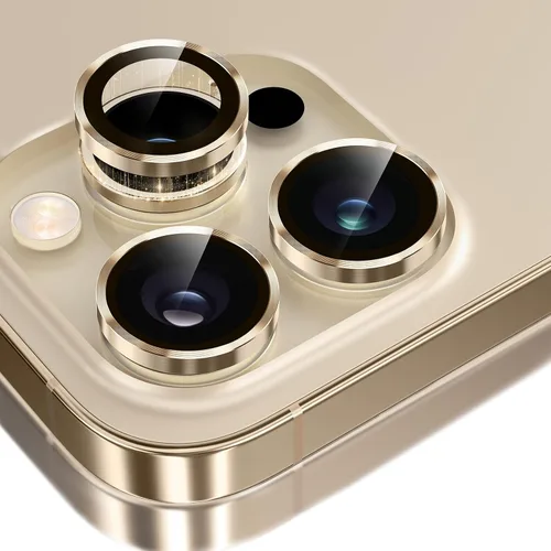 Vista 11 de GolbinBox Protector de lente de cámara para iPhone 13 Pro/13 Pro Max, ajuste invisible 1:1, vidrio templado 9H, funda individual de metal ultra HD