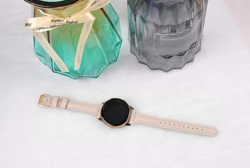 Vista 5 de JOYOZY Correa de cuero compatible con Samsung Galaxy Watch 6/7/FE/5/4 de 40 mm, 44 mm, Active (40 mm)/2 (40 mm) (44 mm), correa de muñeca delgada