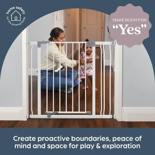 Vista 7 de Puerta del pasillo Dreambaby Liberty extra ancho, Blanco